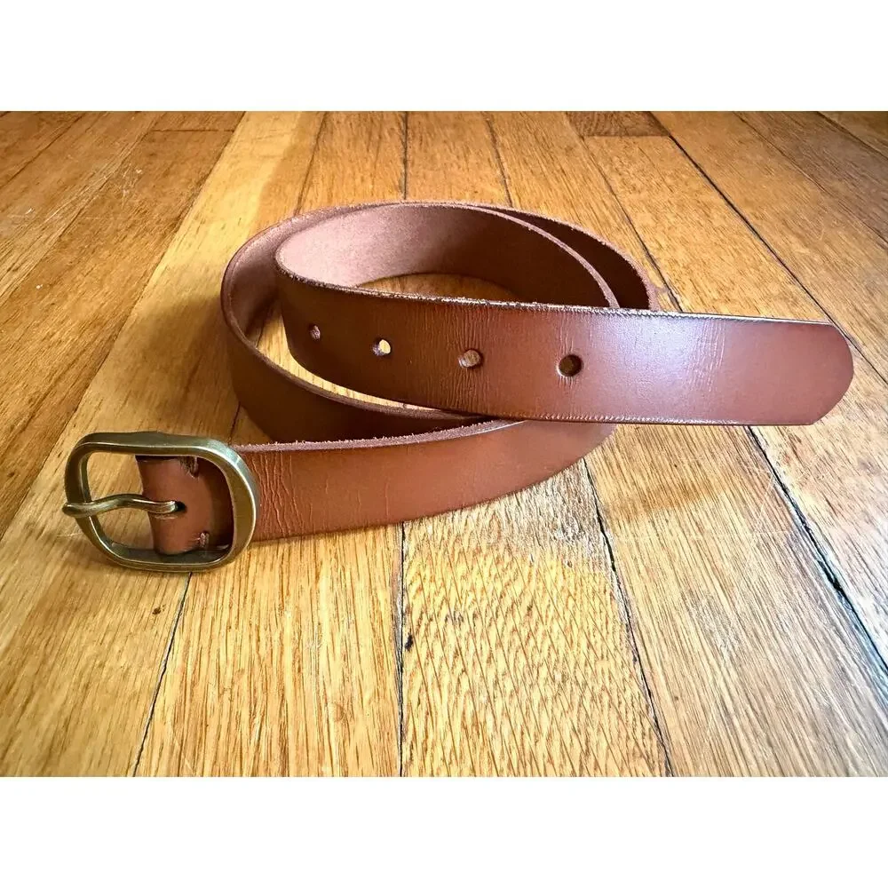 BANANA REPUBLIC Dark Tan Leather Belt Womens sz M